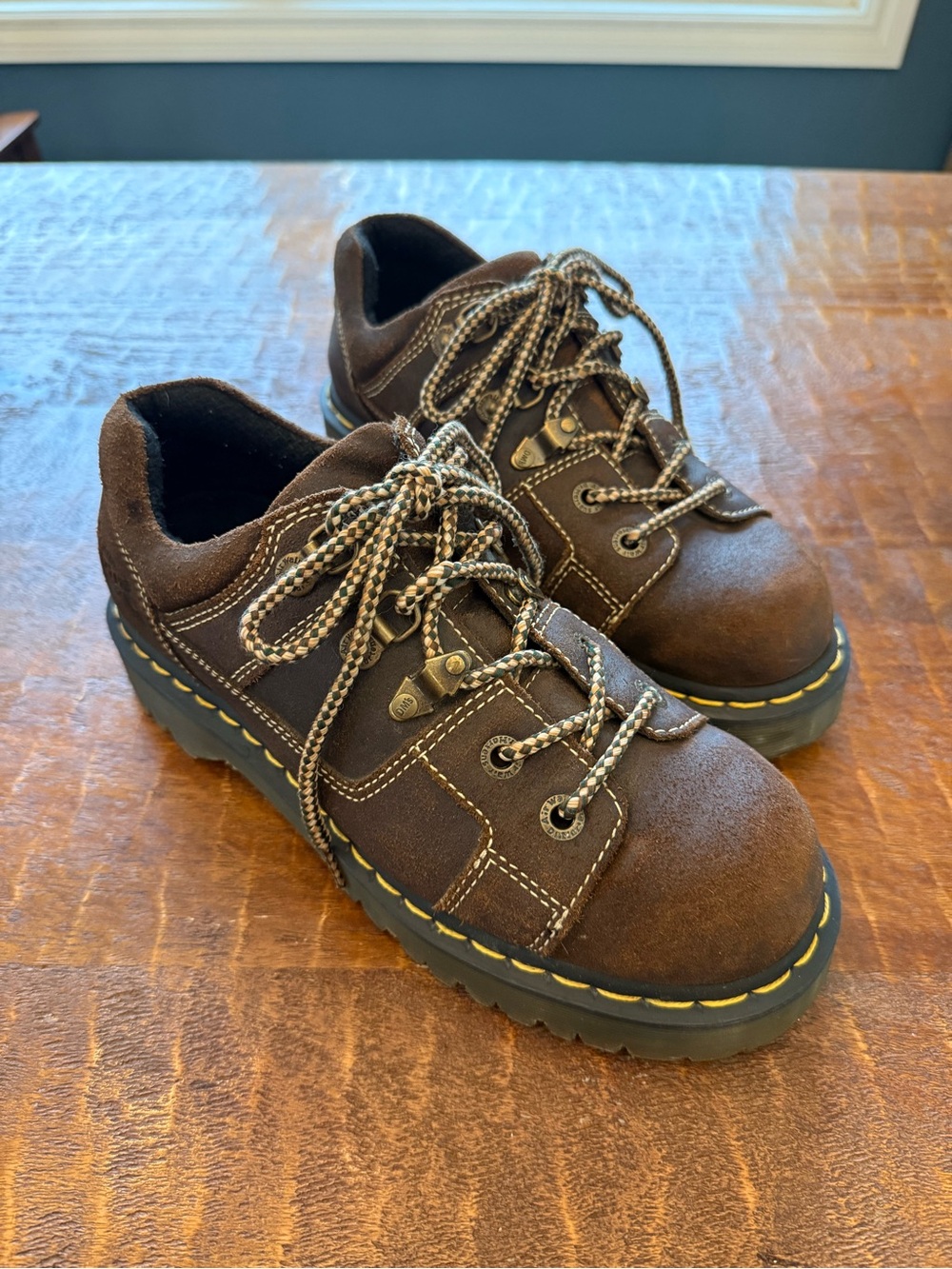Kids Brown Suede Lace-Up Outdoor Sneakers